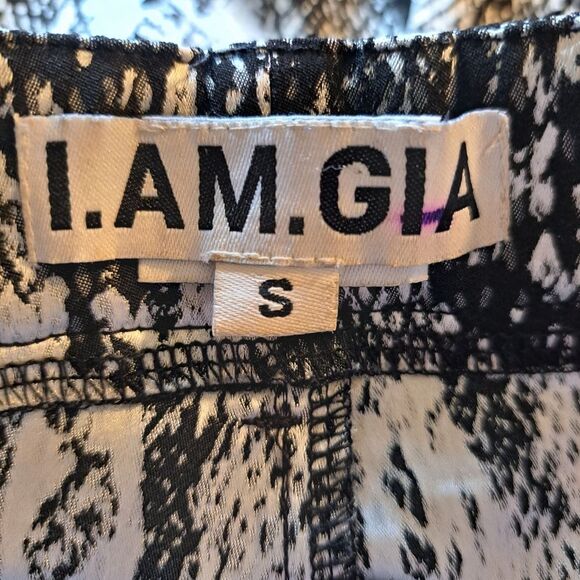 I. AM. GIA. Slater Textured Snake Print Retro Flare Mid Rise Pants Size S - Picture 6 of 16